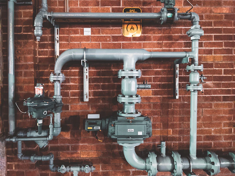 Gas line and shut-off valve